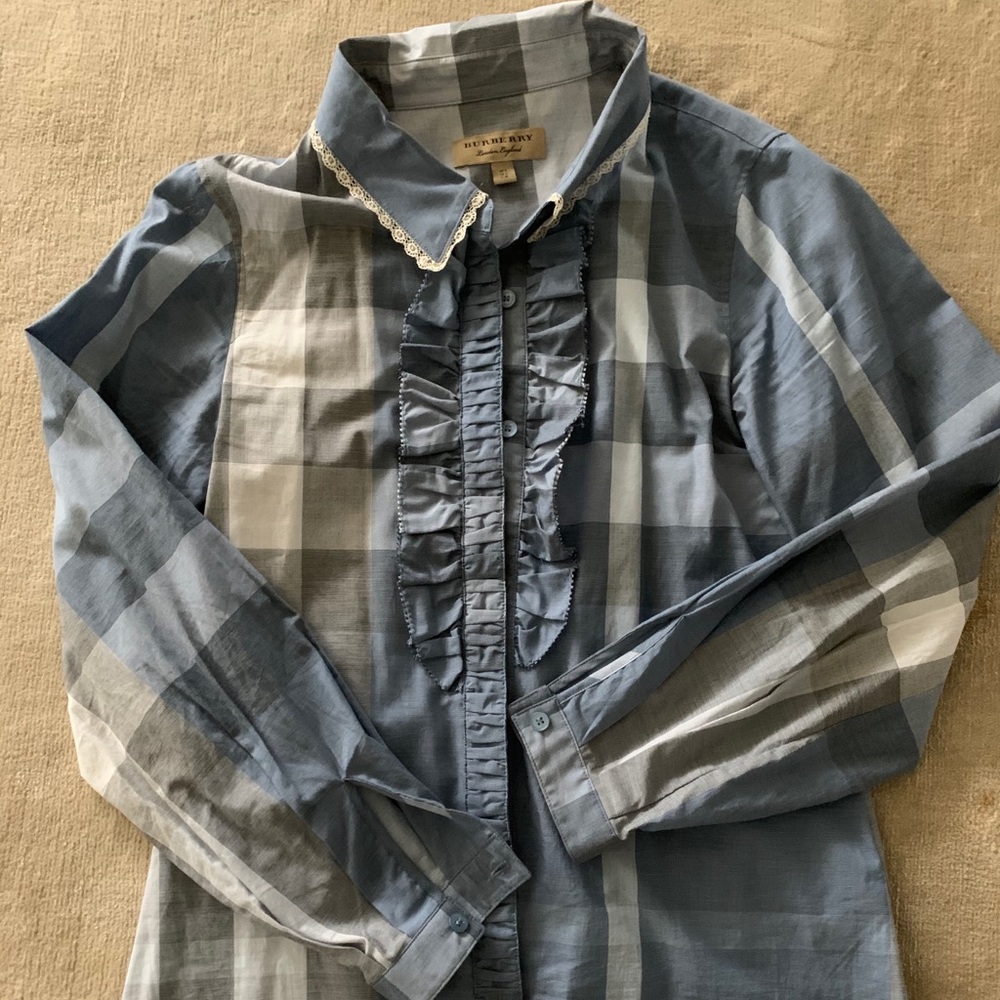 Women’s Burberry Brit Blue Button Down.